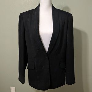 Black with Silver thin stripped blazer